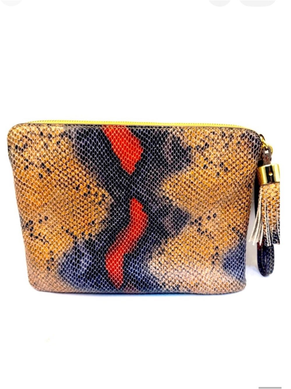 G.I.L.I. HALOGUARD H20 TECH MESH RFID SNAKESKIN CLUTCH